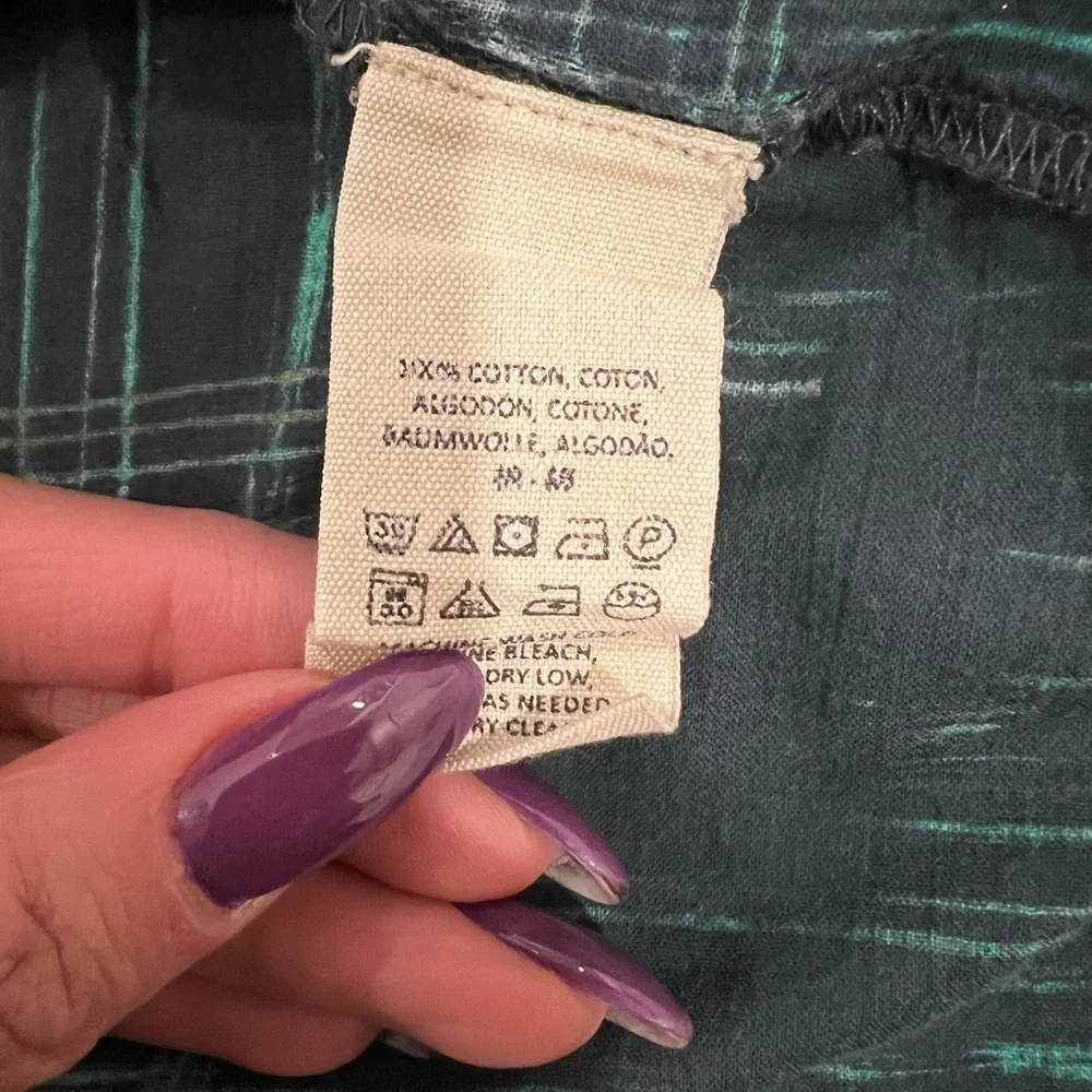 🔥Free People women’s Blue Plaid Shirt🔥